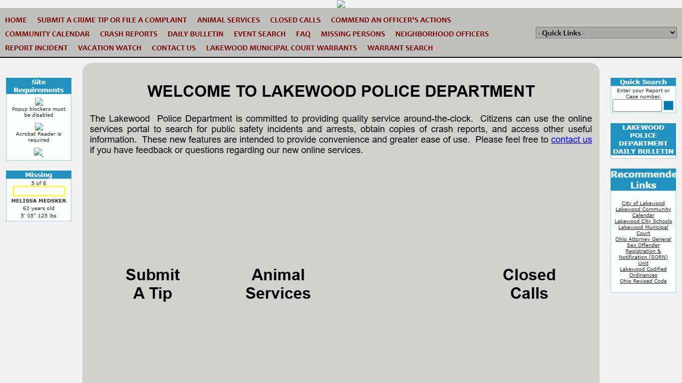 Lakewood Police Department, OH P2C