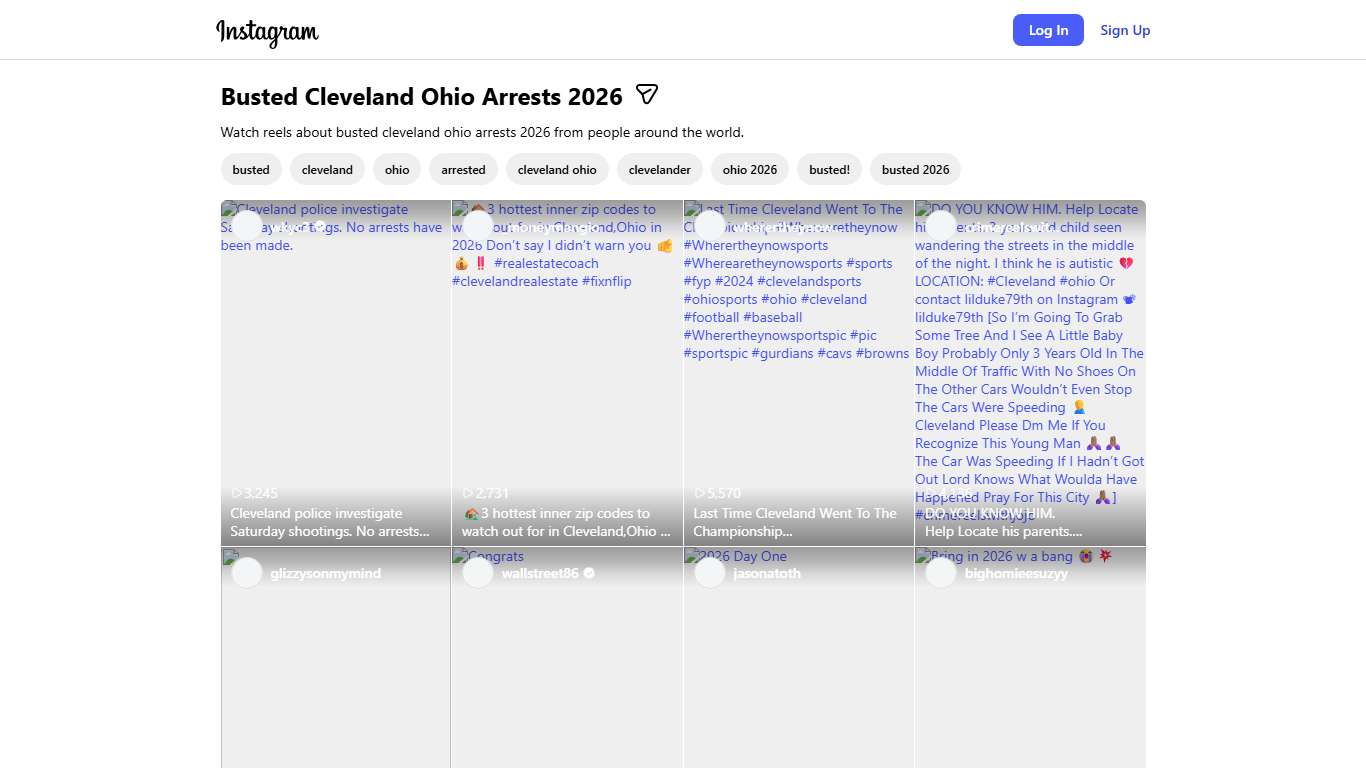 Busted Cleveland Ohio Arrests 2026